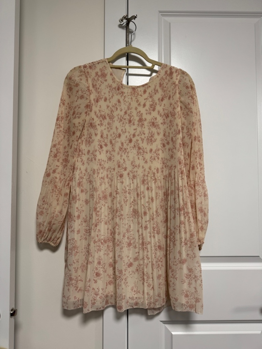 Wilfred Daydreamer Pleated Rose Floral Mini Dress